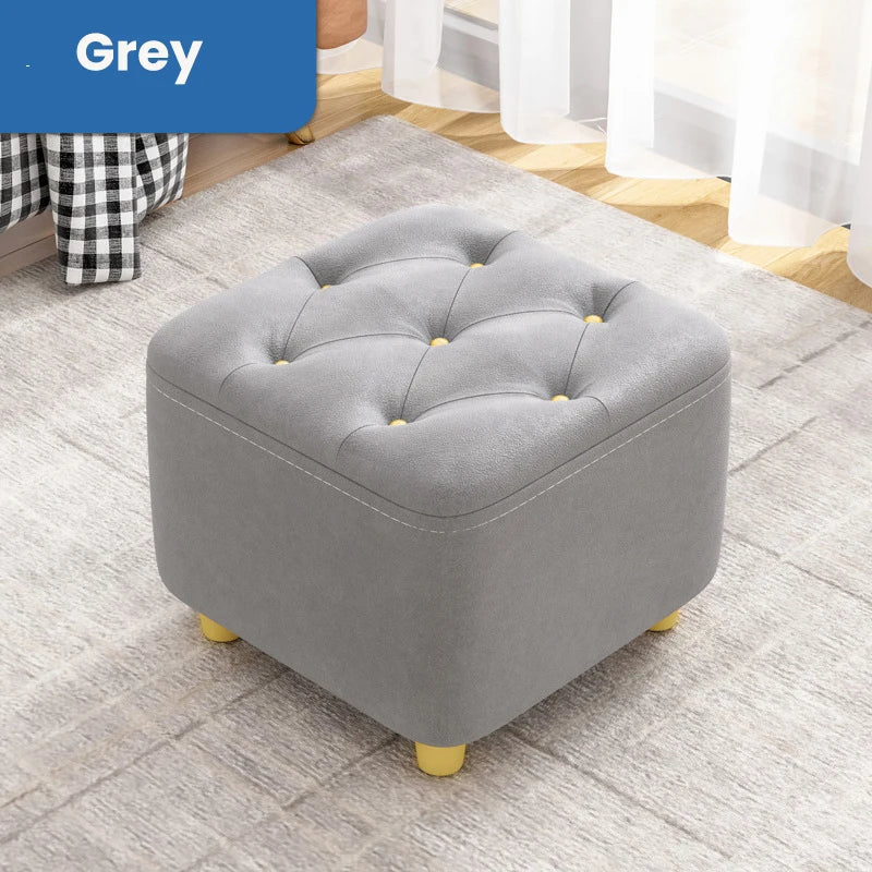 Ottoman Stool Furniture Square Soft Stool Sofa Stools Change Shoes At The Door Multifunction Household Ottoman Modern Simple Round Stool ShopOnlyDeal