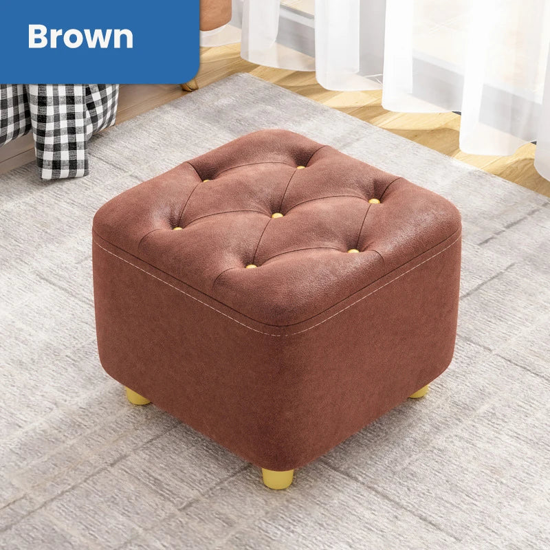 Ottoman Stool Furniture Square Soft Stool Sofa Stools Change Shoes At The Door Multifunction Household Ottoman Modern Simple Round Stool ShopOnlyDeal