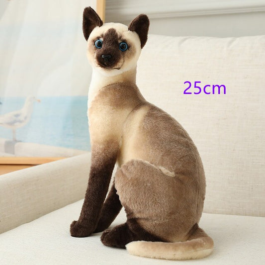 Siamese Cats Plush Toy simulation American Shorthair Cute Cat Doll Pet Toys Home Decor Gift For Girls birthday Stuffed Lifelike MIAOOWA Official Store