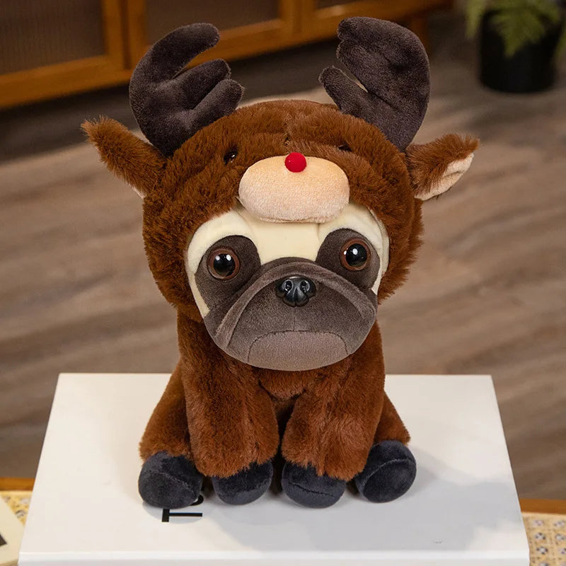 Pug Plush Toy Stuffed Real Life Dogs Plush Shar pei Puppy Pet Toy Pug Turns Into Bear Raccoon Elk Monkey Animal Doll Birthday Christmas Gifts ShopOnlyDeal