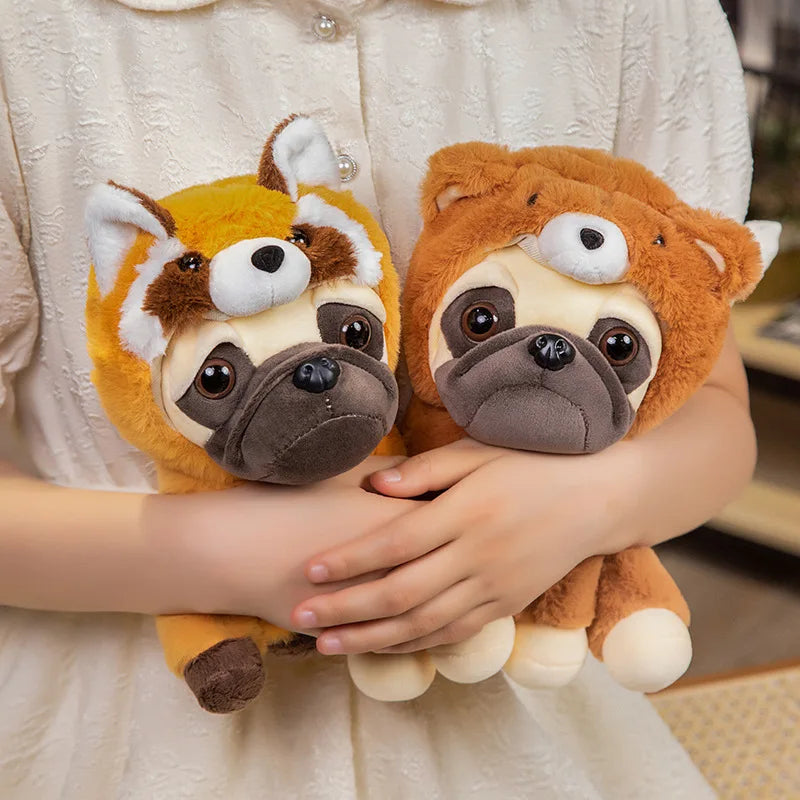 Pug Plush Toy Stuffed Real Life Dogs Plush Shar pei Puppy Pet Toy Pug Turns Into Bear Raccoon Elk Monkey Animal Doll Birthday Christmas Gifts ShopOnlyDeal