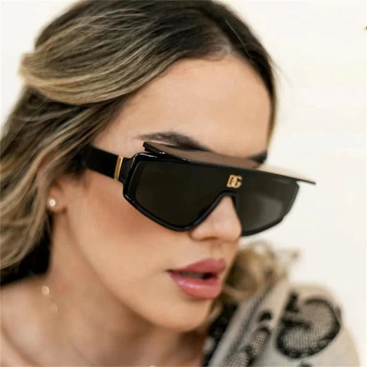 Cool Sunglasses for Women 2024 Rimless Square Shiny Sun Glasses Fashion Street Shot Elegant Lady Eyewear ShopOnlyDeal