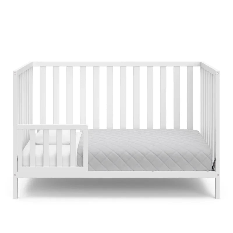 Metal Toddler Bed Sunset 4 in 1 Convertible Baby Crib, White Bed Frame For Children ShopOnlyDeal