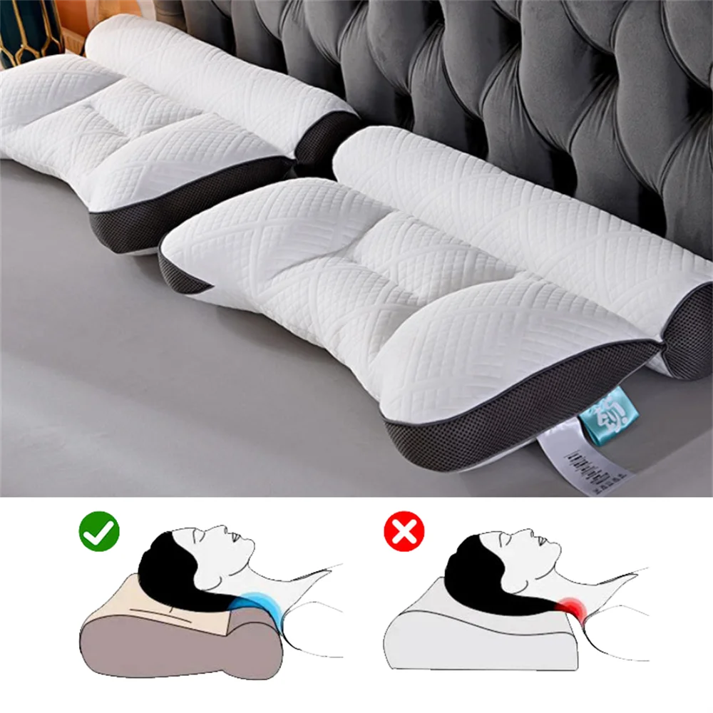 Super Ergonomic Pillow 40*60cm Memory Cotton Orthopedic Pillow Slow Rebound Sleeping Pillows Ergonomic Relax Cervical For Adult ShopOnlyDeal