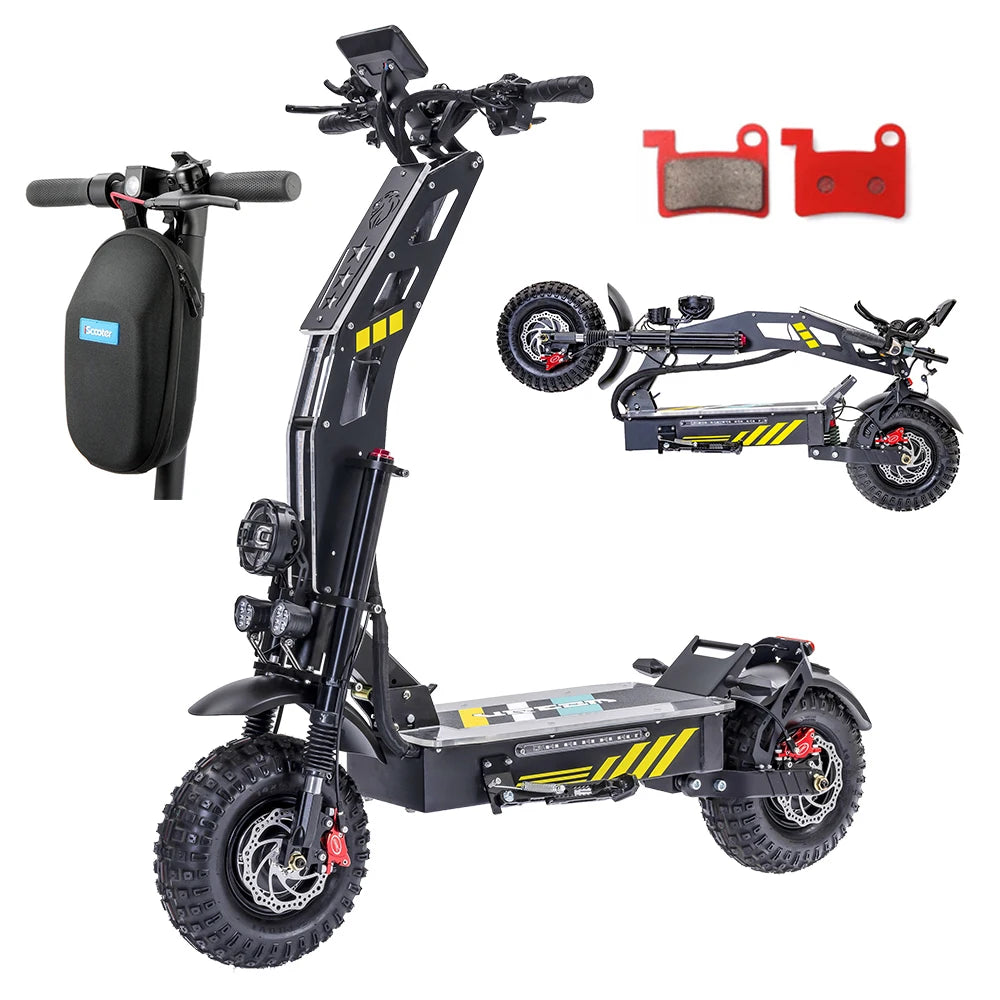 Experience Extreme Off-Road Thrills with the T116 Plus 14" Electric Scooter - Dual 4000W Motors, 8000W Power, 60V 40AH Battery, Speeds up to 80KM/H, and a Massive 200KG Max Load Capacity - Equipped with Hydraulic Brake for Ultimate Control! ShopOnlyDeal