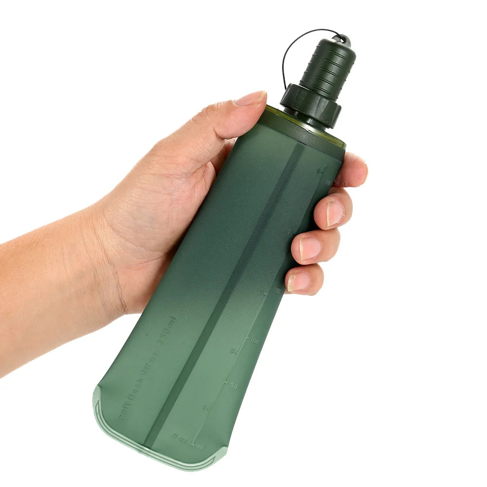 TPU Folding Soft Flask Sport Water Bottle Running Camping Hiking Water Bag Collapsible Drink Water Bottle Water Bag ShopOnlyDeal