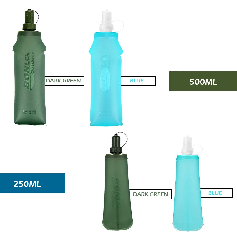 TPU Folding Soft Flask Sport Water Bottle Running Camping Hiking Water Bag Collapsible Drink Water Bottle Water Bag ShopOnlyDeal