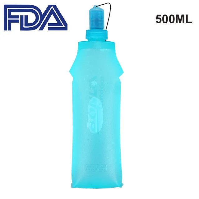 TPU Folding Soft Flask Sport Water Bottle Running Camping Hiking Water Bag Collapsible Drink Water Bottle Water Bag ShopOnlyDeal