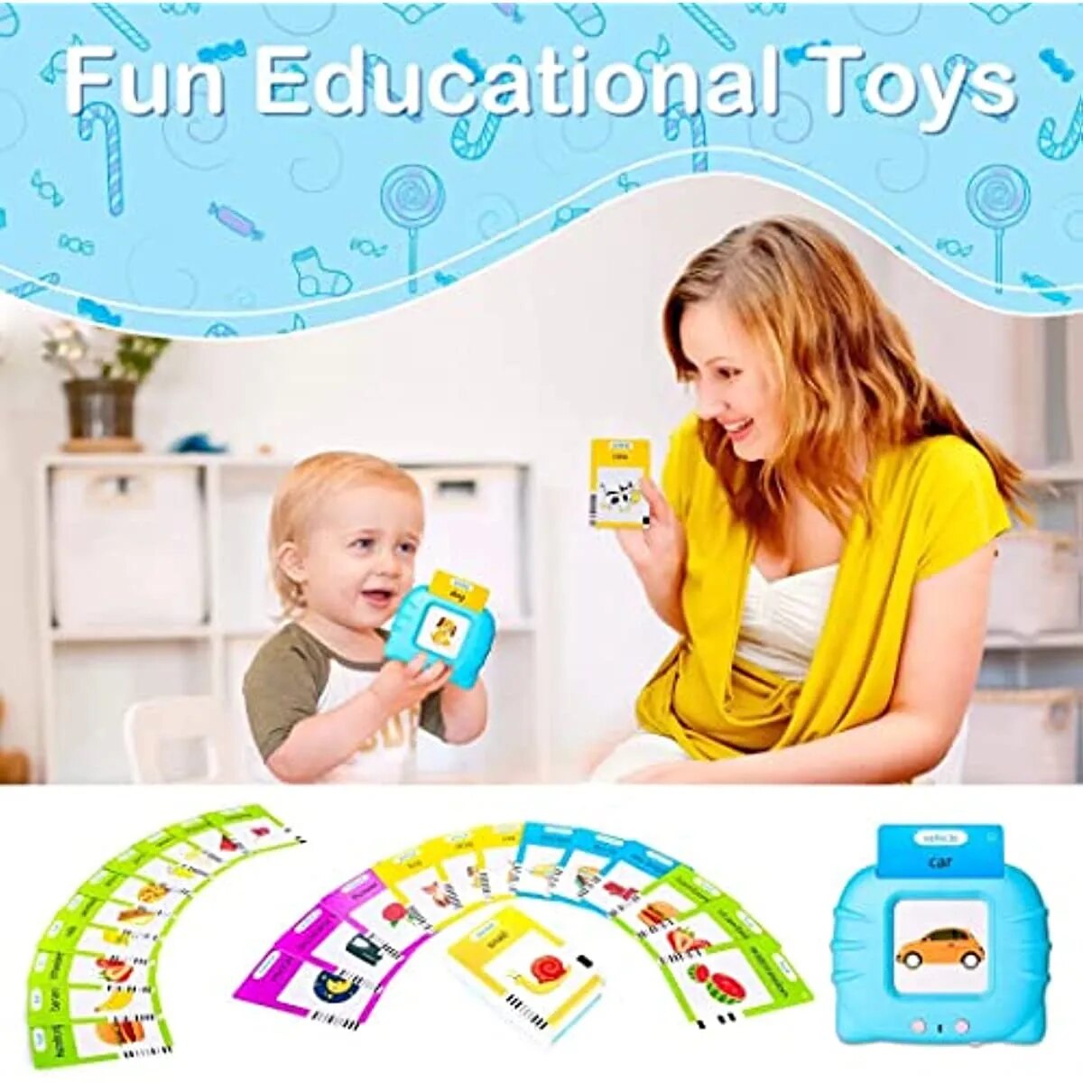 Talking Flash Cards Early Educational Toys  Baby Boys Girls Preschool Learning Reading Machine  Interactive Gift ShopOnlyDeal