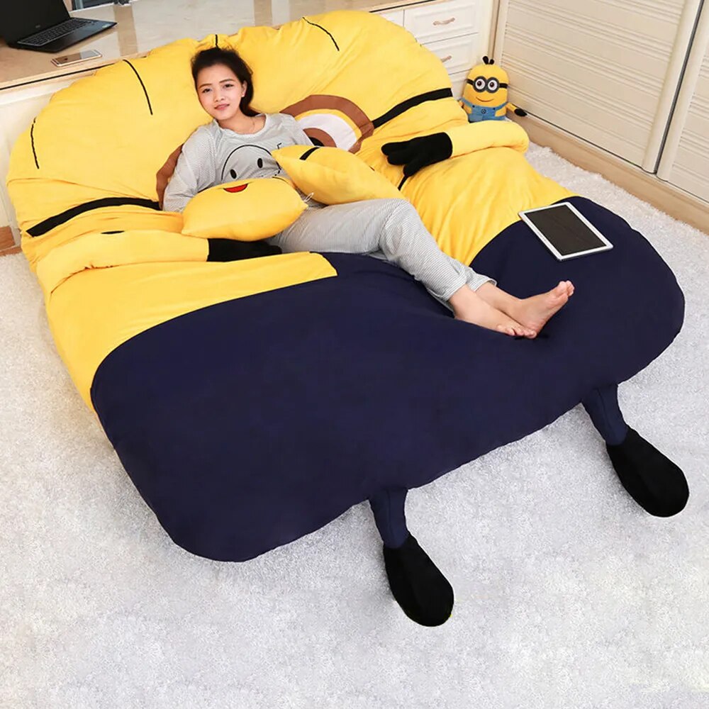 Tatami Mattress Cartoon Children Lazy Sofa Bed Folding Bedroom Single Floor Double Thicken Sleeping Mat Bean Bag Sofa Cushion ShopOnlyDeal