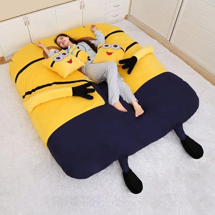 Tatami Mattress Cartoon Children Lazy Sofa Bed Folding Bedroom Single Floor Double Thicken Sleeping Mat Bean Bag Sofa Cushion ShopOnlyDeal