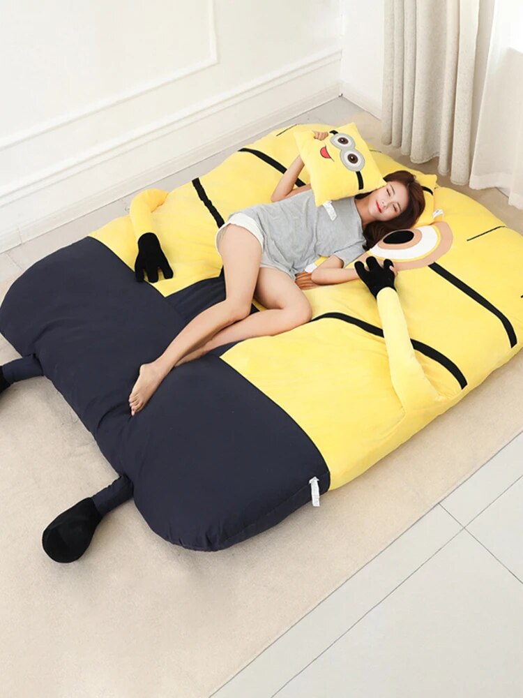 Tatami Mattress Cartoon Children Lazy Sofa Bed Folding Bedroom Single Floor Double Thicken Sleeping Mat Bean Bag Sofa Cushion ShopOnlyDeal