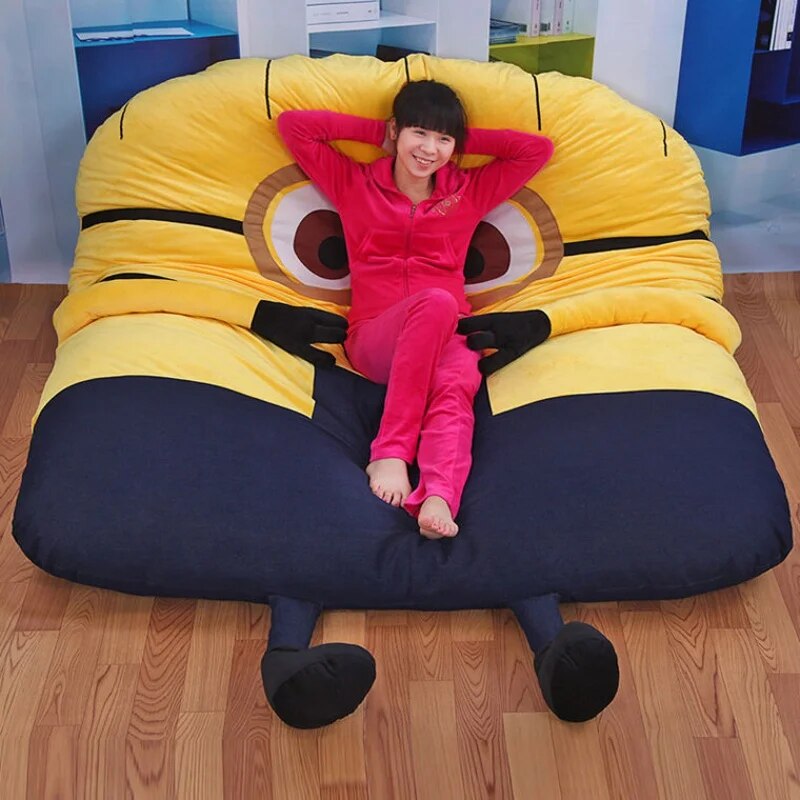 Tatami Mattress Cartoon Children Lazy Sofa Bed Folding Bedroom Single Floor Double Thicken Sleeping Mat Bean Bag Sofa Cushion ShopOnlyDeal