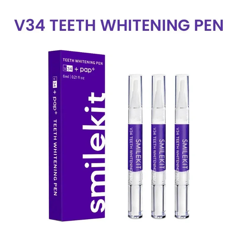 Teeth Whitening Pen Oral Care Cleaning White Bright Gel Remove Stains Yellow Plaque Freshens Breath Mouth Tooth Brushing Essence ShopOnlyDeal