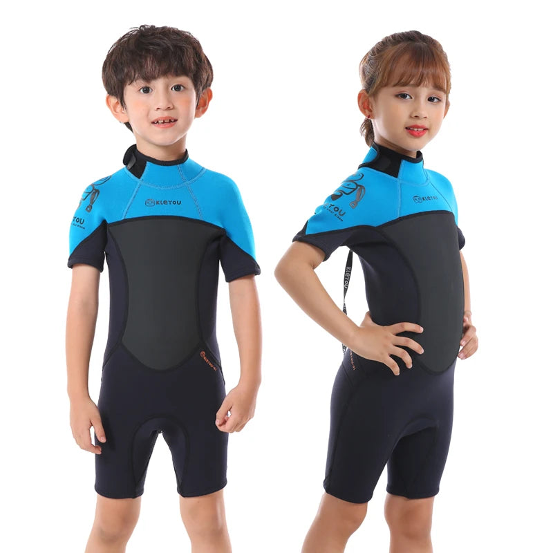 Thermal Shorty Swimsuit Kid Surf Neoprene Wetsuit Children Scuba Diving Suit Freediving Underwater Swimwear Suits Youth Swim Set ShopOnlyDeal