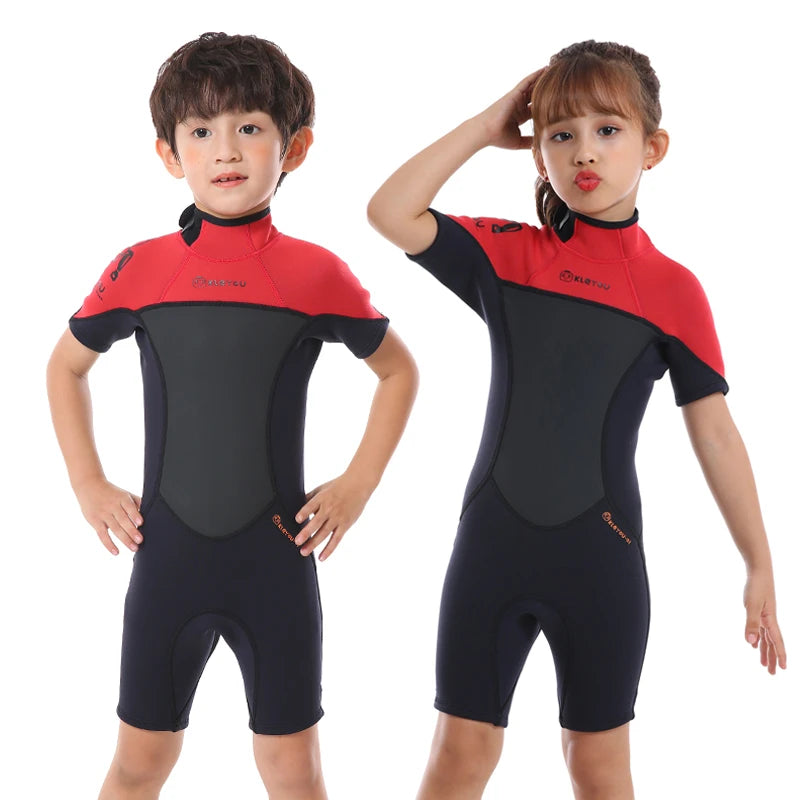 Thermal Shorty Swimsuit Kid Surf Neoprene Wetsuit Children Scuba Diving Suit Freediving Underwater Swimwear Suits Youth Swim Set ShopOnlyDeal