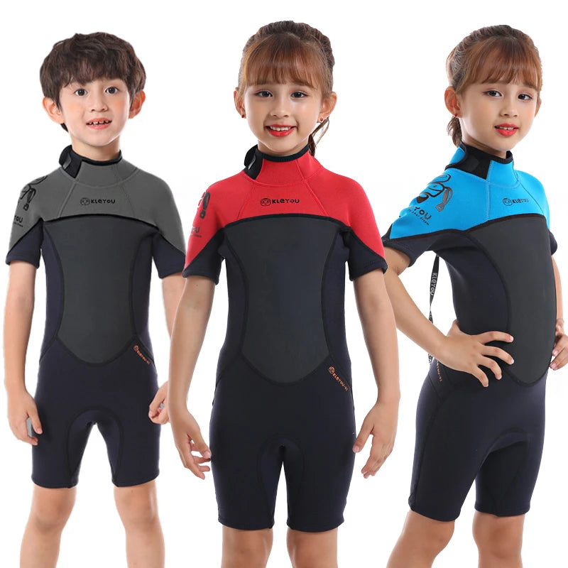 Explore the Depths Safely with Our Thermal Shorty Swimsuit for Kids - Ideal for Scuba Diving and Freediving Adventures ShopOnlyDeal