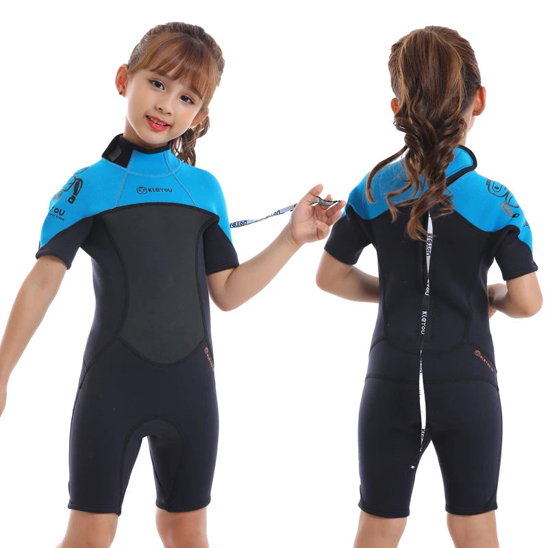 Thermal Shorty Swimsuit Kid Surf Neoprene Wetsuit Children Scuba Diving Suit Freediving Underwater Swimwear Suits Youth Swim Set ShopOnlyDeal