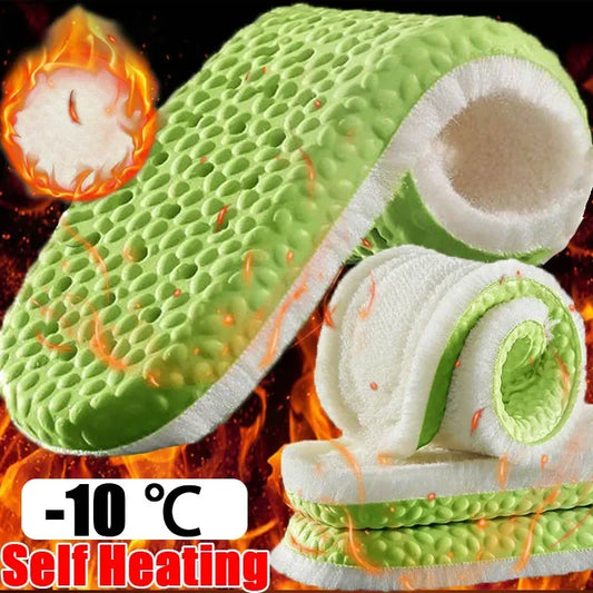 Thermostatic Thermal Insoles Women Men Winter Warm Self-heating Plush Shoe Pads Soft Thicken Feet Care Arch Support Inserts Shop1102140750 Store