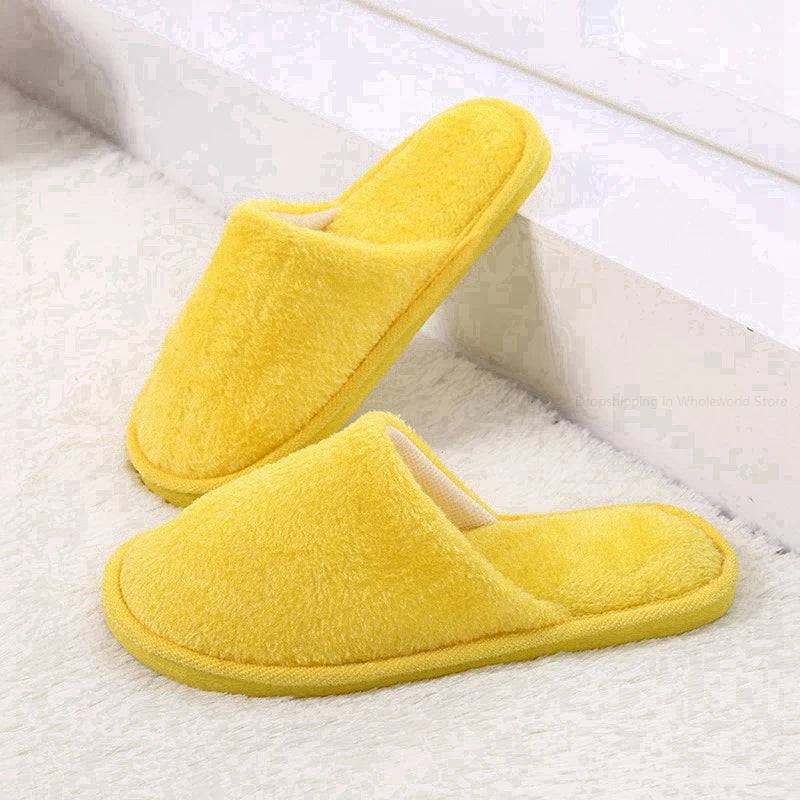 Winter Thick Sole Home Indoor Outside Men And Women Couples Winter Household Warm Fluffy Slippers High Heels Plush Cotton Shoes Ladies ShopOnlyDeal
