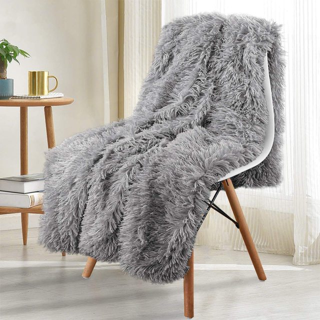 Thickened Fluffy Blanket Warm winter Bedspread on the bed Stitch plaid sofa cover Double side blankets and throws for Home decor Lochas Home Furnishing Store