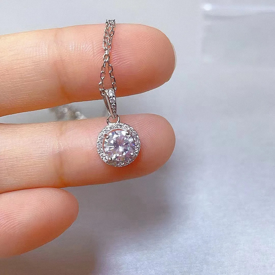 To My Soulmate Micro-set Sparkle Round Zircon Pendant Necklace With Card Box for Women Lovers Vintage Classical Jewelry Gifts ShopOnlyDeal
