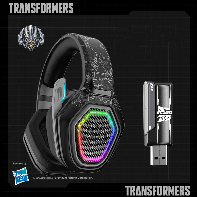 Transformers TF-G01 Gaming Headphones RGB Earbuds 33H Battery Life Bluetooth 5.3 Wired Headset HIFI Sport Earphones with Mic ShopOnlyDeal