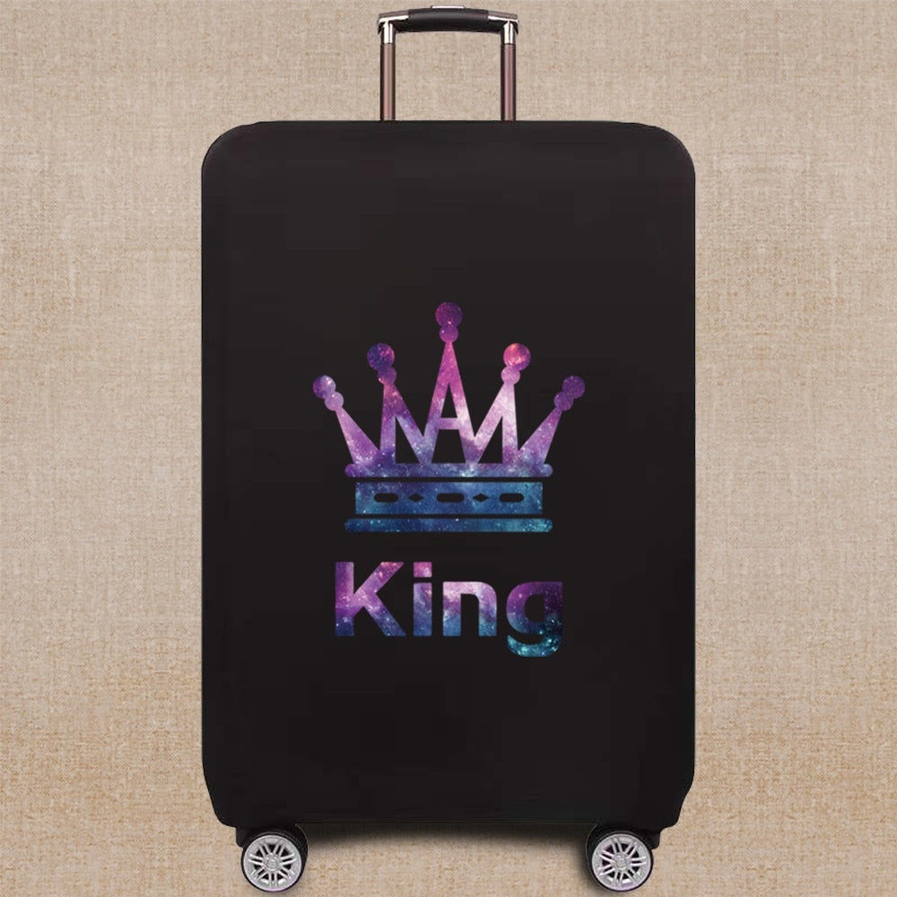 Travel Luggage Cover Suitcase Protector King Queen Custom  Protector Couple Pattern for 18-28inch Trolley Elastic Dust  Protective Cover Designer ShopOnlyDeal