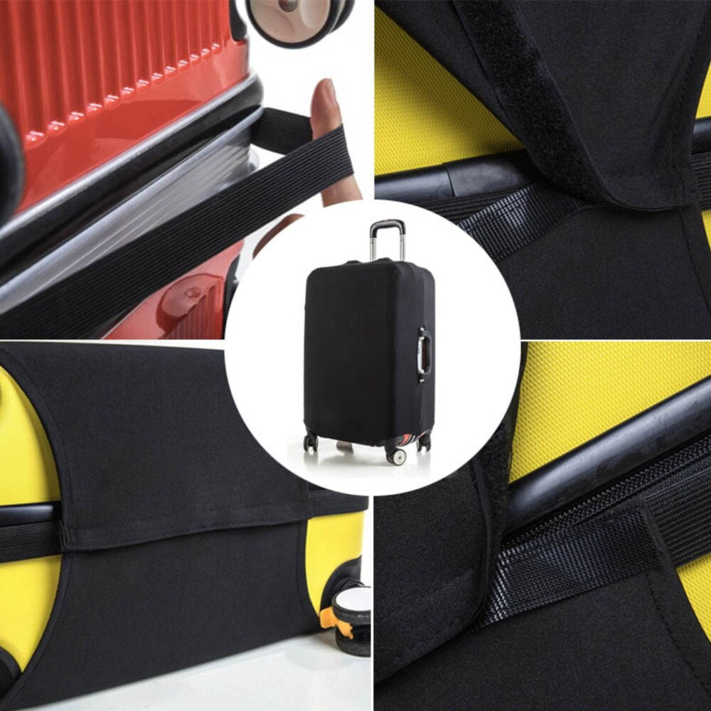 Travel Suitcase Protective Cover Luggage Case Footprints Printed Travel Accessories Elastic Dust Cover Apply To 18-28 Suitcase Wezndes Clothes Store