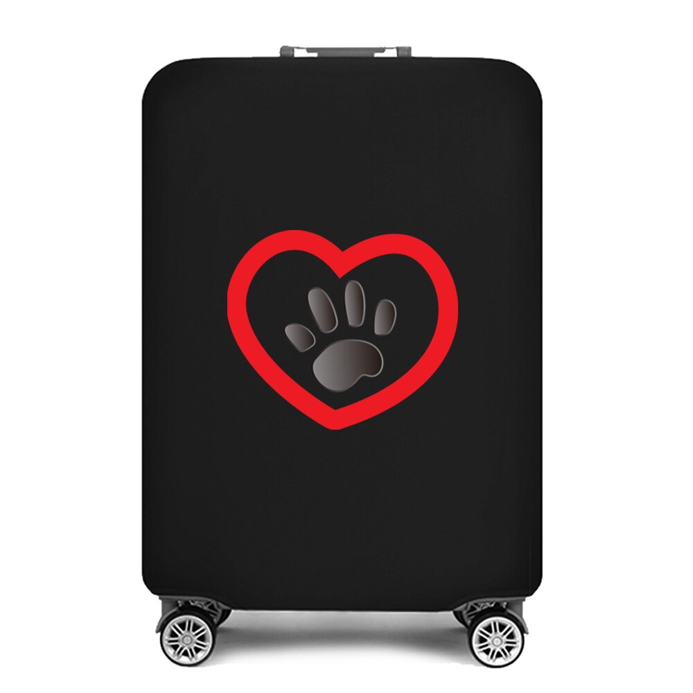 Travel Suitcase Protective Cover Luggage Case Footprints Printed Travel Accessories Elastic Dust Cover Apply To 18-28 Suitcase Wezndes Clothes Store