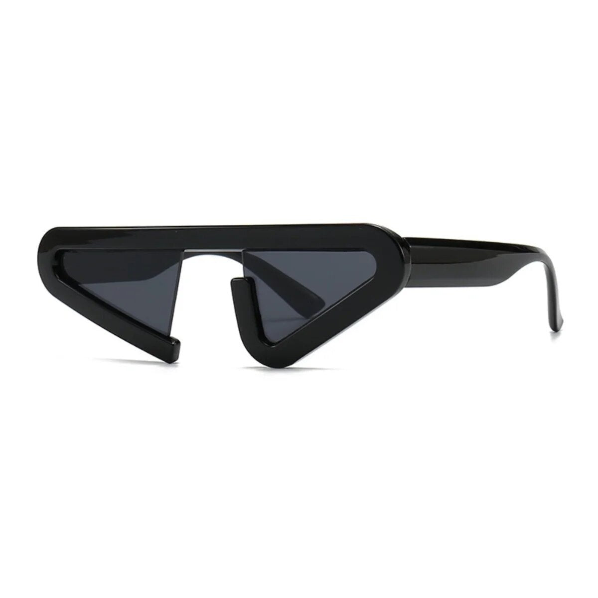 Unique Triangle Punk Fashion Sunglasses For Men And Women Small Designer Glasses Semi Rimless Unisex Shades UV400 ShopOnlyDeal