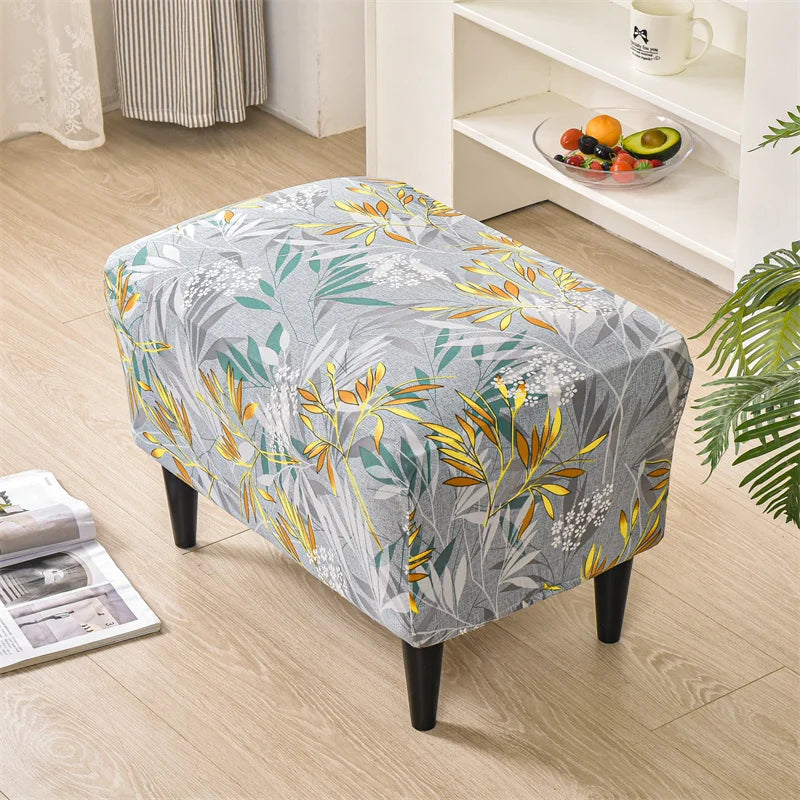 Armchair Covers Tropical Plants Wing Chair Cover Stretch Spandex Sofa Cover Europe Relax Sofa Slipcover With Seat Cushion Covers ModernLifeShow Store