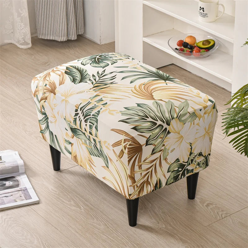 Armchair Covers Tropical Plants Wing Chair Cover Stretch Spandex Sofa Cover Europe Relax Sofa Slipcover With Seat Cushion Covers ModernLifeShow Store