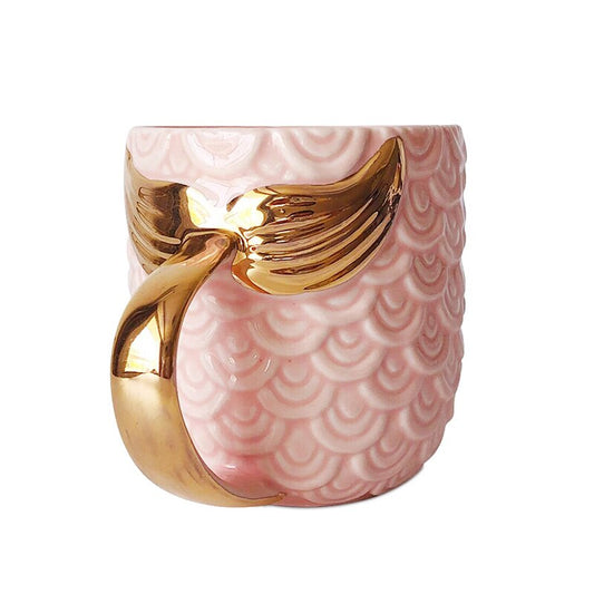Creative Mermaid Mug Handle Ceramic 420ml Mermaid Tail Coffee Mug Gift For Birthday Wedding Ceramic Cup Uptrends