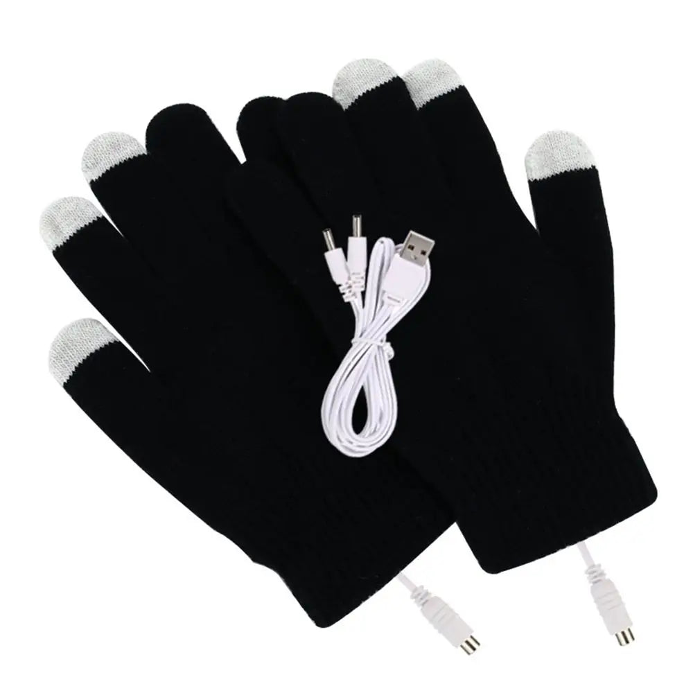 USB Electric Rechargeable Mitten Winter Heated Gloves Full&Half Finger Warmer ShopOnlyDeal