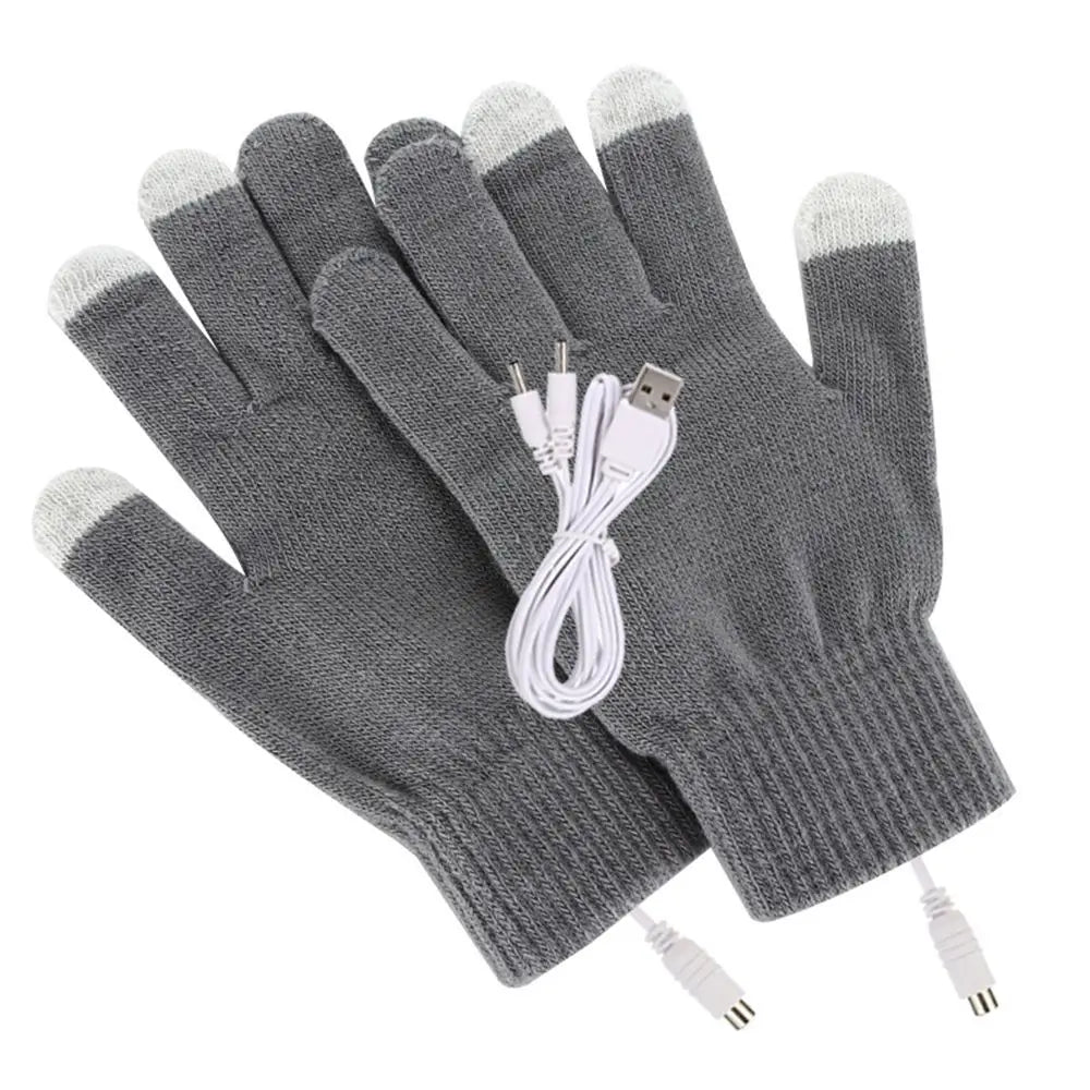 USB Electric Rechargeable Mitten Winter Heated Gloves Full&Half Finger Warmer ShopOnlyDeal