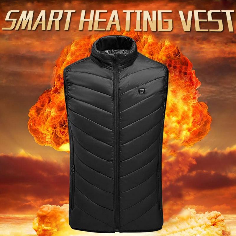 Heated Vest For Men Electric Warm Vest 3 Temperature Settings Jacket Men Winter Thermal Waistcoat For Sports Hiking Camping ShopOnlyDeal