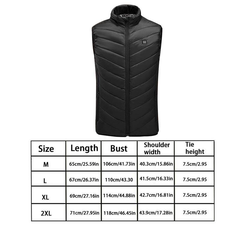 Heated Vest For Men Electric Warm Vest 3 Temperature Settings Jacket Men Winter Thermal Waistcoat For Sports Hiking Camping ShopOnlyDeal