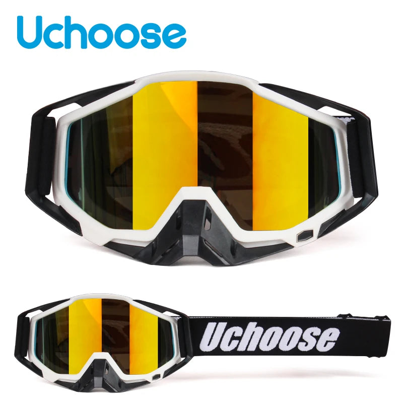 Uchoose Off-road Goggles Motocross Glasses Motorcycle Sunglasses Man MTB ATV Mask Windproof Protection Skiing Cycling Racing Gog ShopOnlyDeal