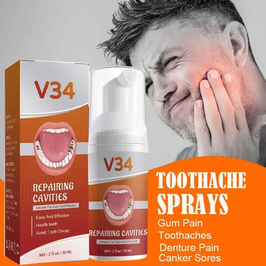 V34 Tooth decay repair Repair all tooth decay cavities and protect teeth Removal of Plaque Stains Decay Repair Teeth Whitening Maintain Beauty Store