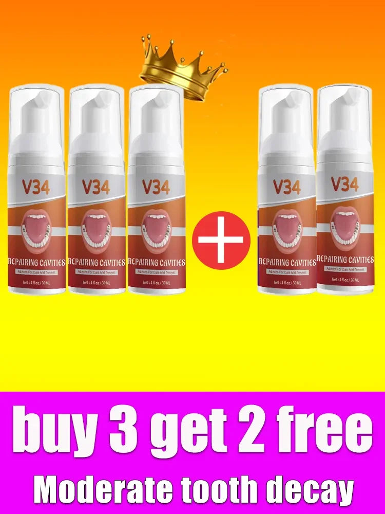 V34 Tooth decay repair Repair all tooth decay cavities and protect teeth Removal of Plaque Stains Decay Repair Teeth Whitening Maintain Beauty Store