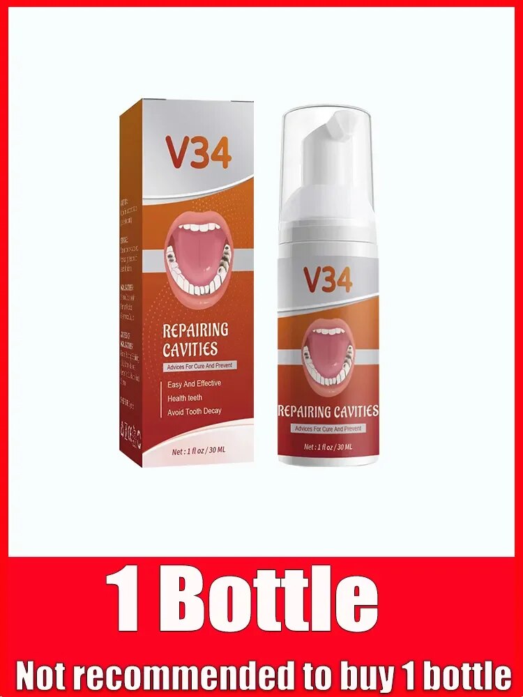 V34 Tooth decay repair Repair all tooth decay cavities and protect teeth Removal of Plaque Stains Decay Repair Teeth Whitening Maintain Beauty Store