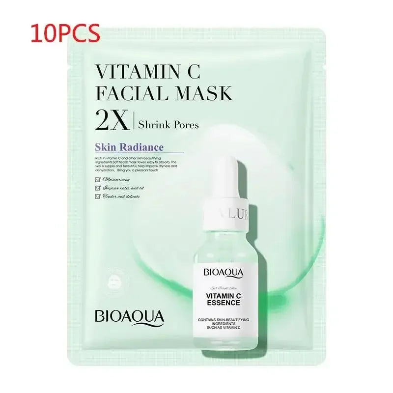 Vitamin c collagen facial mask moisturizing and refreshing facial mask hyaluronic acid facial mask skin care products beauty ShopOnlyDeal