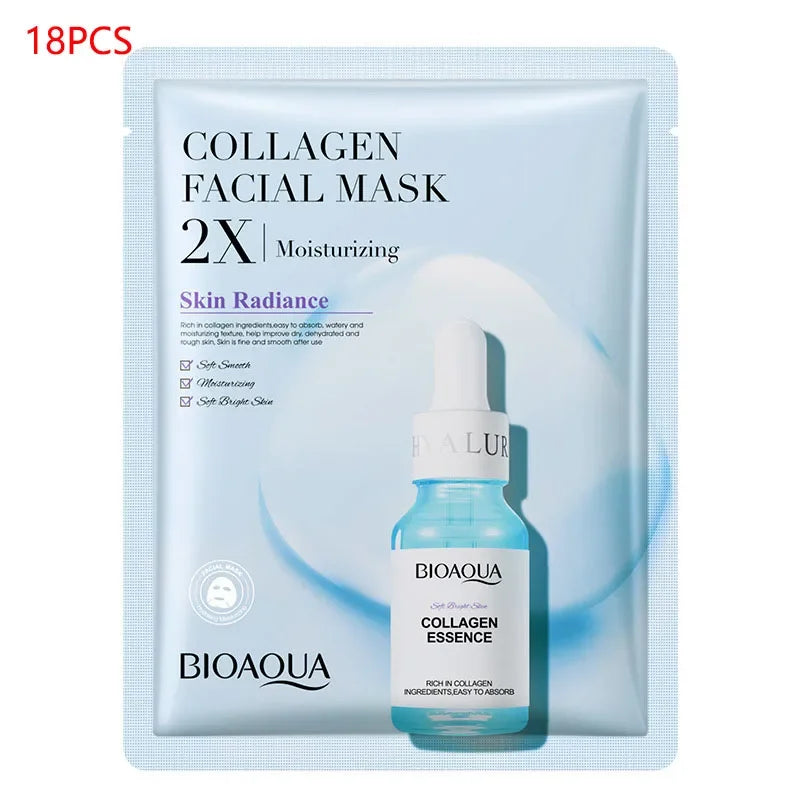 Vitamin c collagen facial mask moisturizing and refreshing facial mask hyaluronic acid facial mask skin care products beauty ShopOnlyDeal