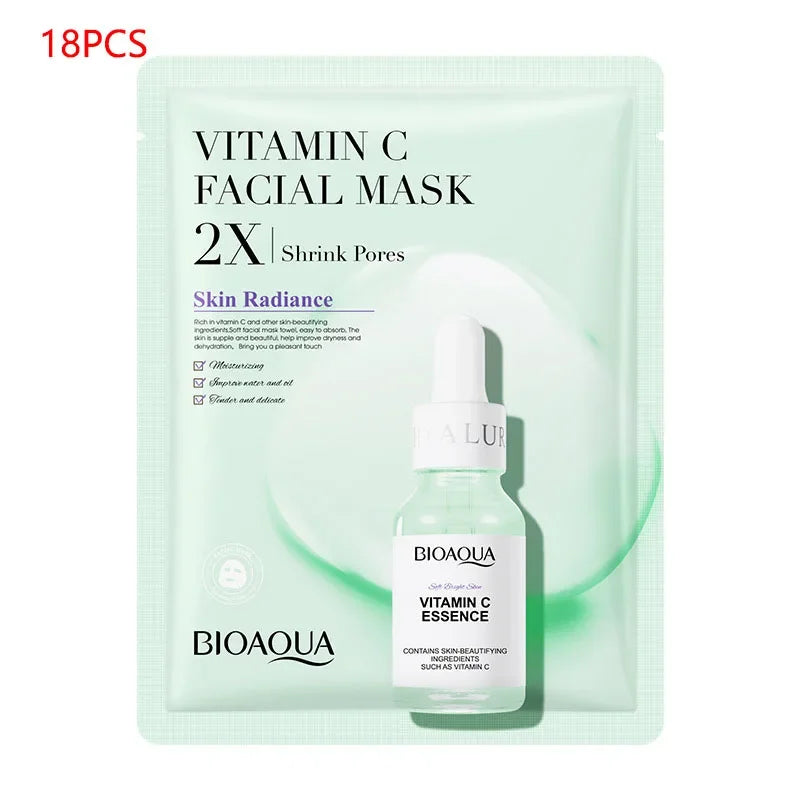 Vitamin c collagen facial mask moisturizing and refreshing facial mask hyaluronic acid facial mask skin care products beauty ShopOnlyDeal