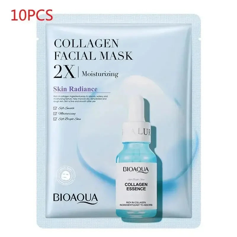 Vitamin c collagen facial mask moisturizing and refreshing facial mask hyaluronic acid facial mask skin care products beauty ShopOnlyDeal