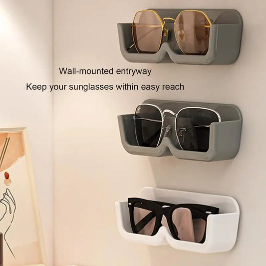 Wall-mounted Glasses Holder Eyewear Sunglasses Display Rack Shelving Adhesive Floating Accessories for Phone, Eyeglasses ShopOnlyDeal