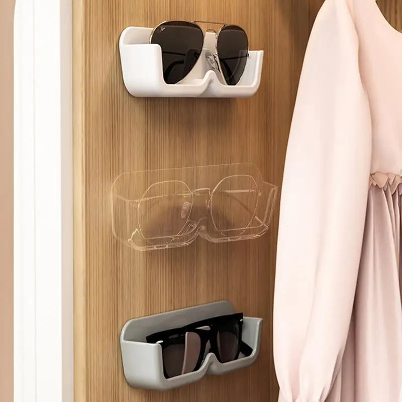 Wall-mounted Glasses Holder Eyewear Sunglasses Display Rack Shelving Adhesive Floating Accessories for Phone, Eyeglasses ShopOnlyDeal