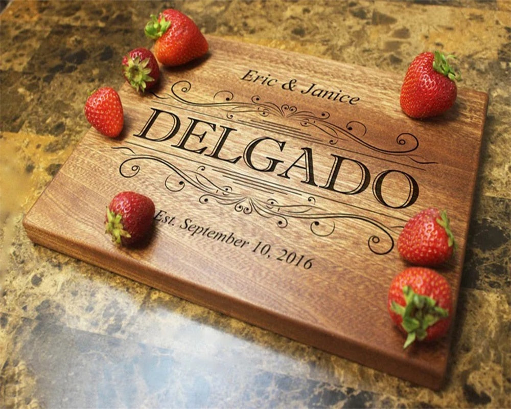 Walnut Chopping Board Personalized Custom Carved Commemorative Text For Family Christmas Gift  Kitchen Cutting Board ShopOnlyDeal