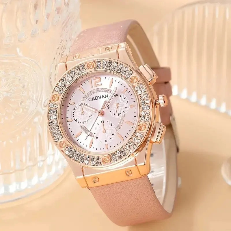 Luxury Rhinestone Women's Watches Set - Elevate Your Elegant Style - Watches Set Luxury Rhinestone Women Fashion Elegant Wristwatch Quartz Watch For Girl Ladies Clock Relogio Feminino ShopOnlyDeal